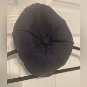 Classic Baby Newsboy Wool Cap in Dark Navy from Ireland